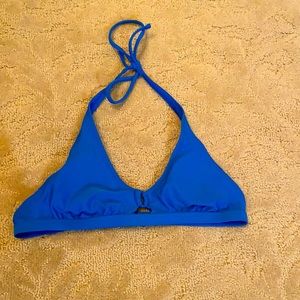 Blue bikini top with pads